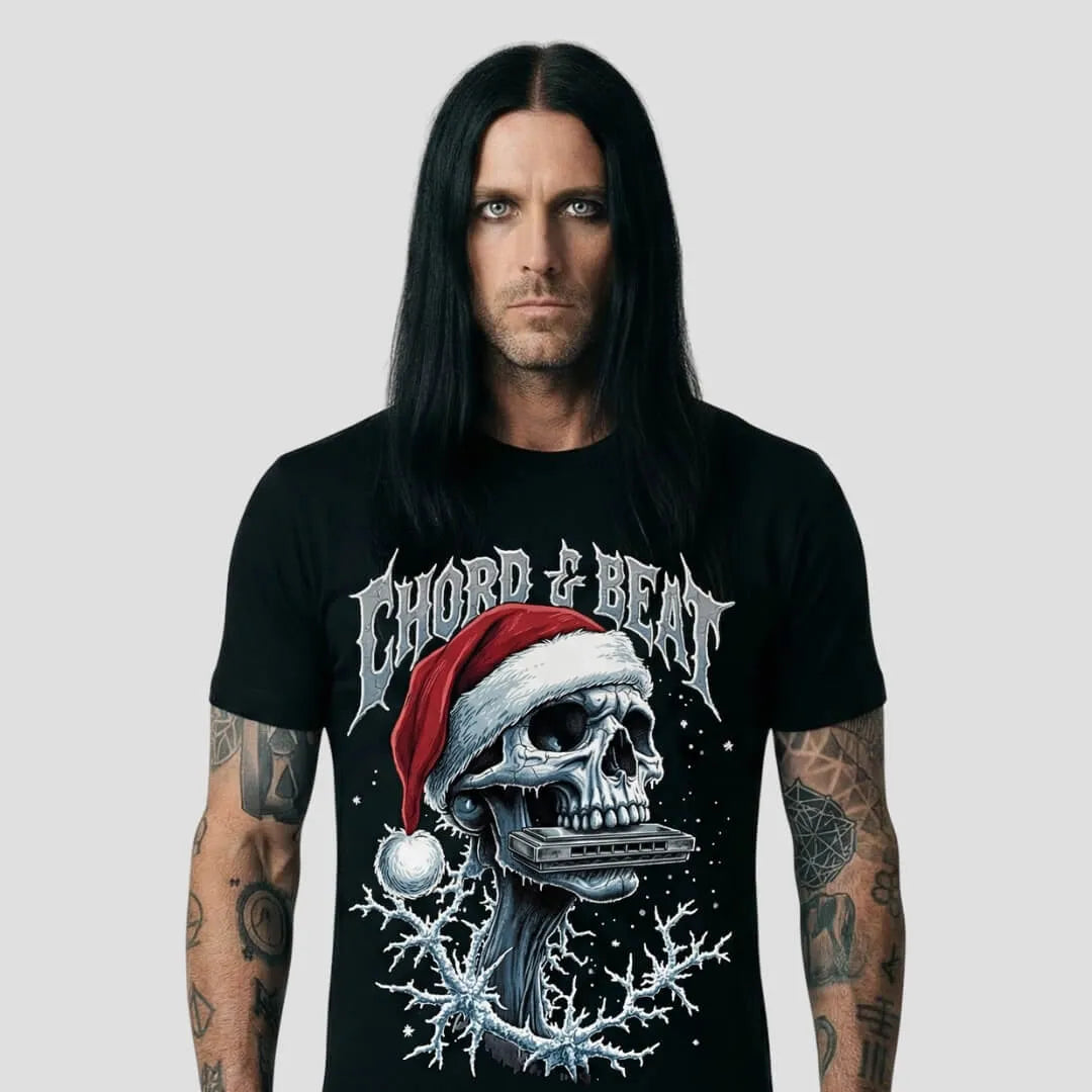 Christmas Skeleton Harmonica Tee