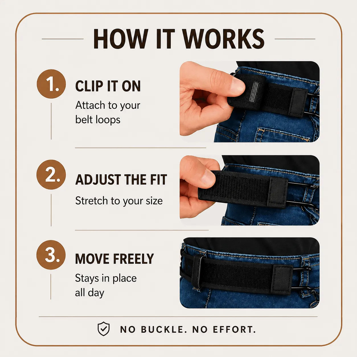 HookFit™ Buckle-Free Elastic Belt