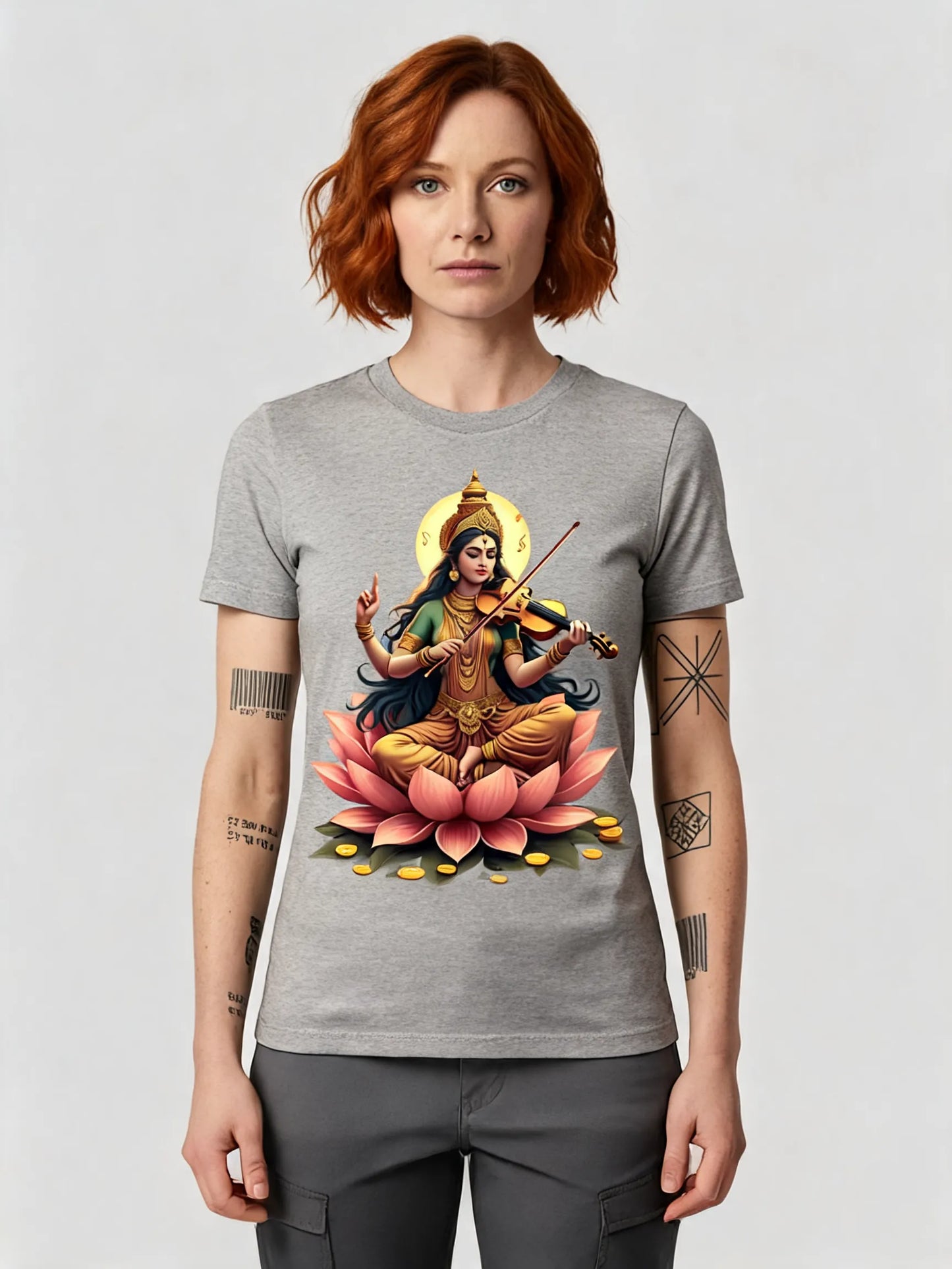 Saraswati Divine Violinist Tee