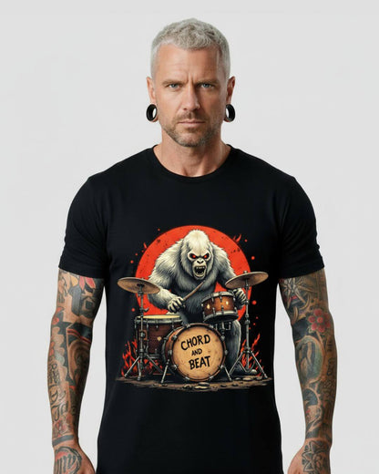 White Sasquatch Drummer Tee